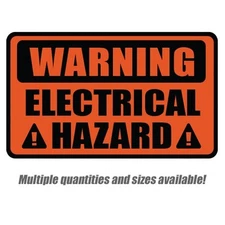 Electrical Hazard High Voltage Warning sticker safety caution decal notice vinyl