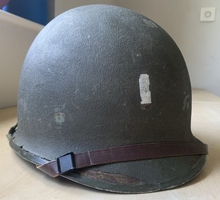 WW2 US Army FS FB M1 Helmet With Lieutenant Bar and Westinghouse Liner (Named)