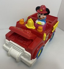 Vintage Mattel Disney Mickey Mouse  Friends Fire Truck 1989 HTF Collectible