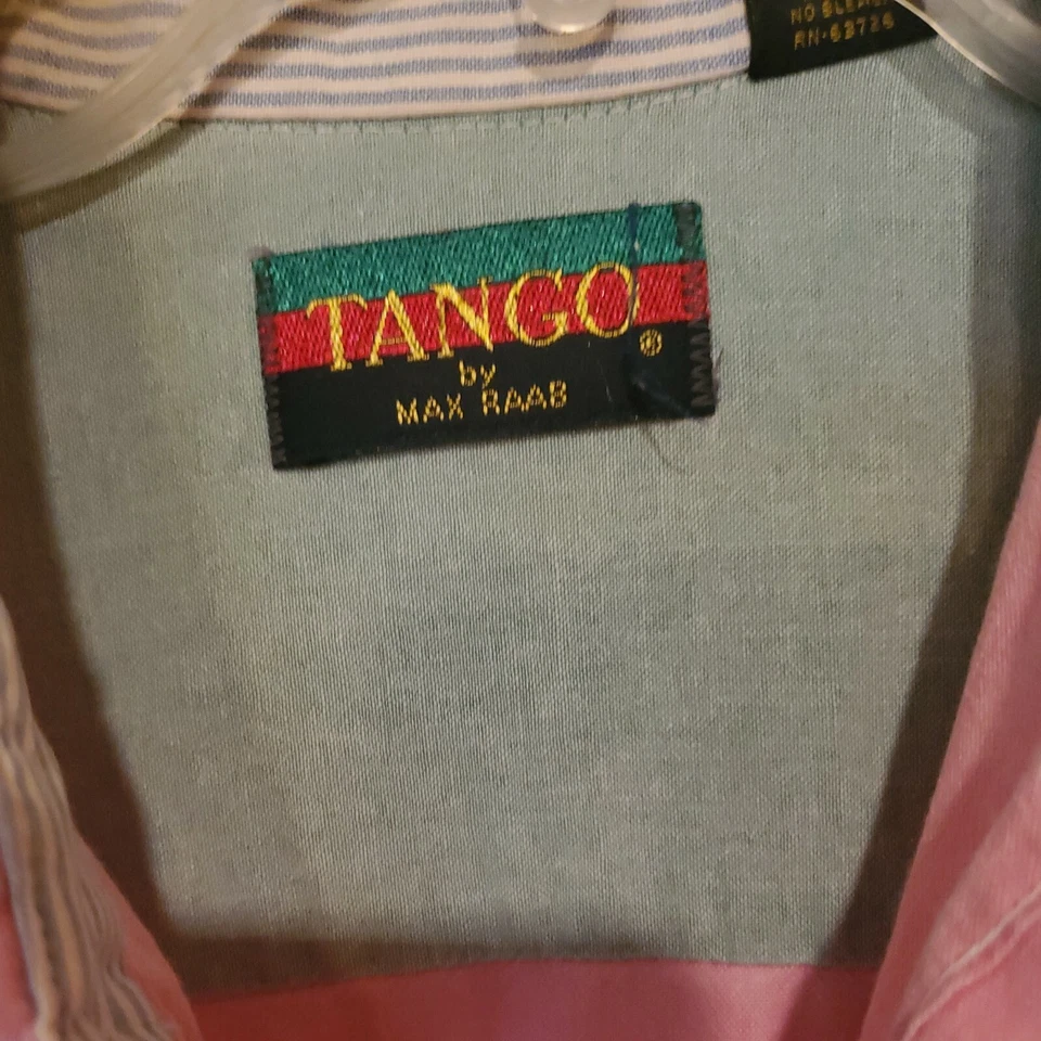 Vintage Tango by Max Raab  Men’s Long Sleeve Button Down 16 1/2 34-35 - Image 4 of 4