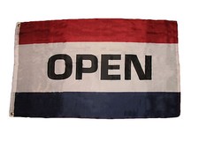 3x5 Open Flag Advertising Open Sign Store Marketing Flag 3'x5' Banner Grommets