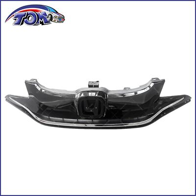 #ad Grill Upper Bumper Grille Chrome amp; Gloss Black for Honda Fit 2015 2016 2017 $49.82
