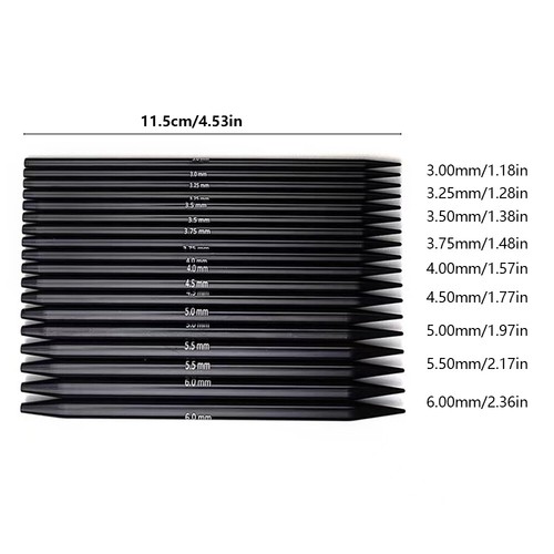 Set di ferri circolari per maglieria da 3 a 6 mm ago circolare ergonomico intercambiabile! - Foto 6 di 23