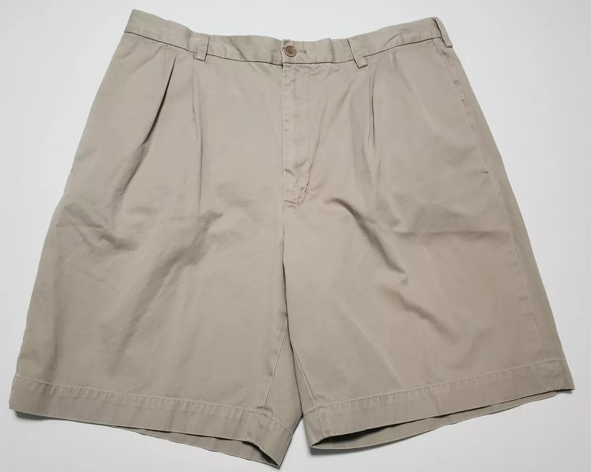Mens Banana Republic Smithfield Pleated Tan Bermuda Shorts Size 38 8.5