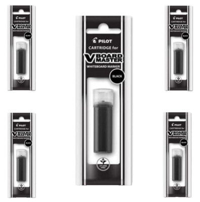 Pilot Ink Refill Cartridge Black 5/Pk BeGreen V Board Master Dry Erase Marker