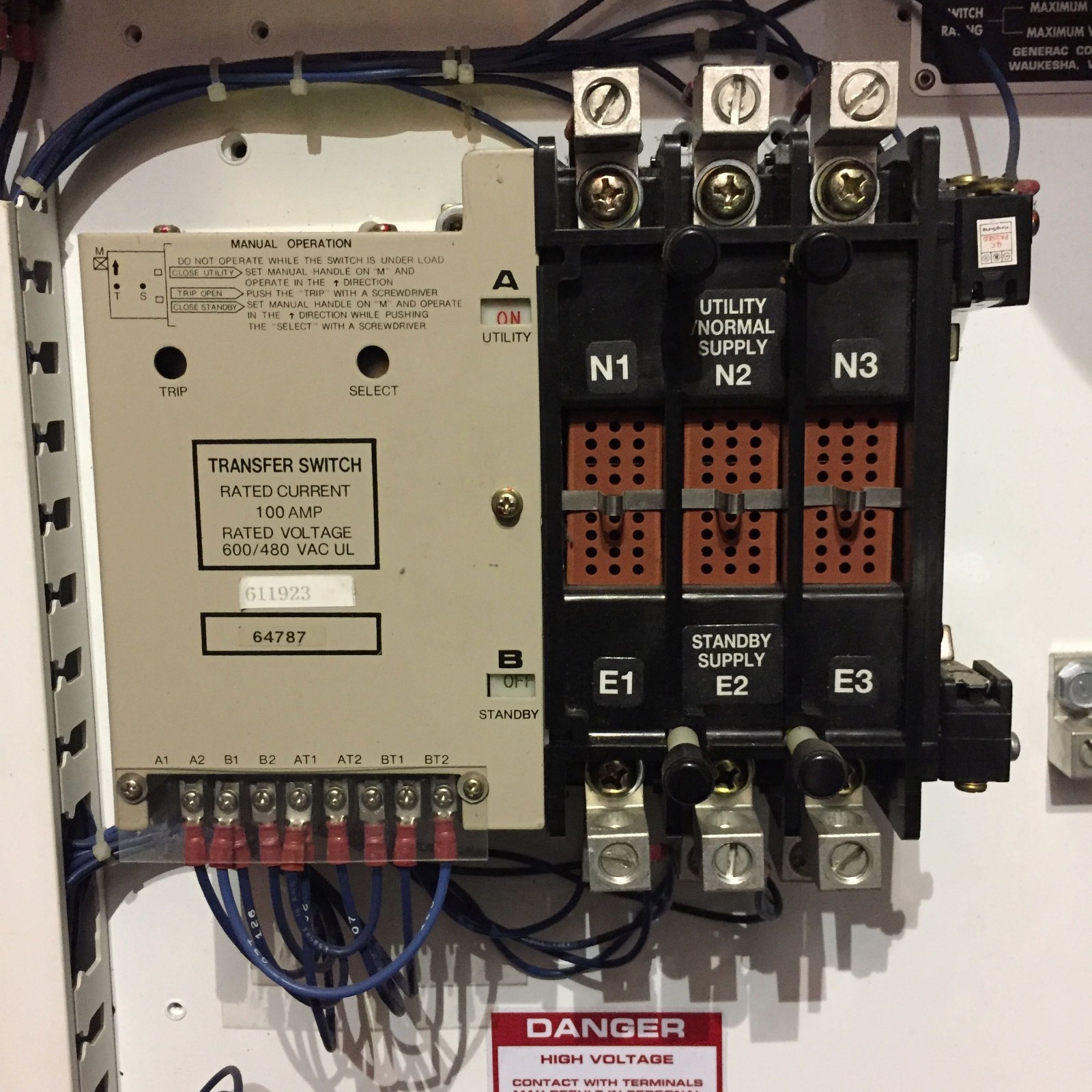 Generac Automatic Transfer Switch 100amp 480volt 96a W Ebay Generac Automatic Transfer Switch 100amp 480volt 96a W Ebay