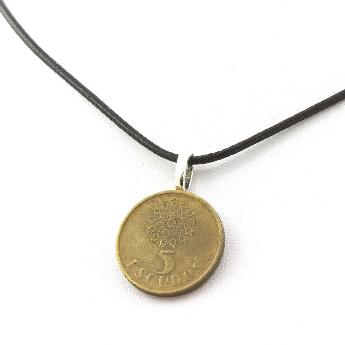 Collana Con Catena Figaro E Ciondolo Carta Portogallo &ndash; 40 Mm &ndash; Dolly-Bijoux &ndash; Unisex