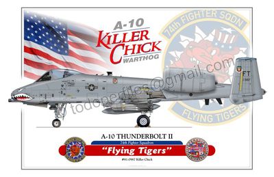 A-10 THUNDERBOLT II ''KILLER CHICK'' - Airplane Poster Profile