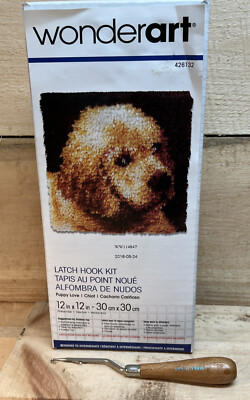 Wonderart Latch Hook Kit “Puppy Love” (12” x 12”) New In Box