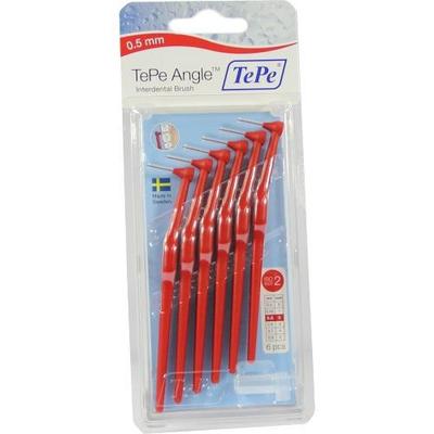 TEPE Angle Interdentalbürste 0,5mm rot 6St Zahnbürste PZN 7708848