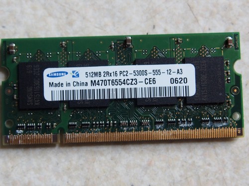 Samsung/HY 1.5GB Kit (3x512MB) OEM Laptop Ram DDR2 PC2-5300S M470T6554EZ3-CE6 - Picture 6 of 8