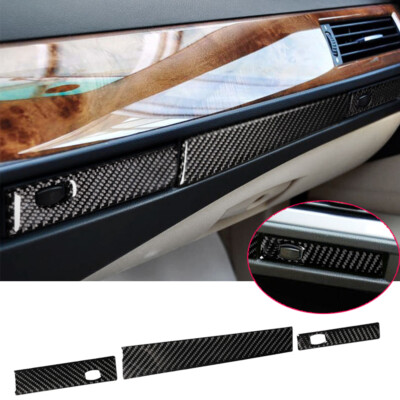 Carbon Fiber Co-pilot Water Cup Holer Panel Trim for BMW 5 Series E60E61 2004-10