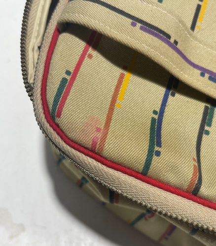 Bolsa de tocador cosmético TRINA marrón estampado colorido con contenedores - Imagen 4 de 8