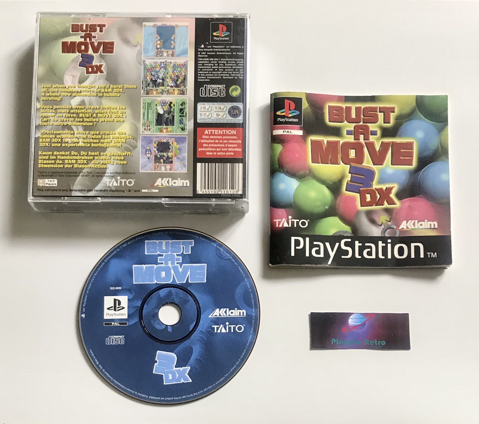 Jeu PlayStation 1 - Bust-A-Move (Puzzle Bobble) - Édition Platinum PAL - Testé Et Fonctionnel