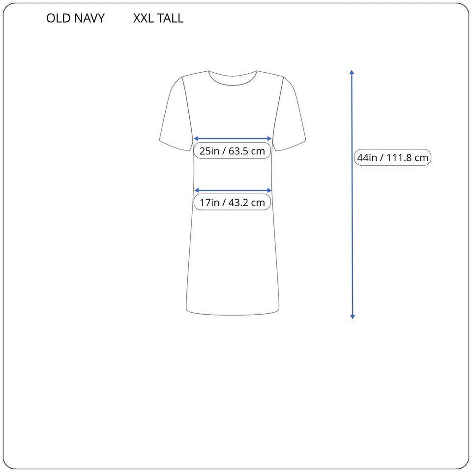 Vestido para mujer Old Navy XXL alto plus manga corta azul negro tie dye algodón cómodo Foto 2 de 4