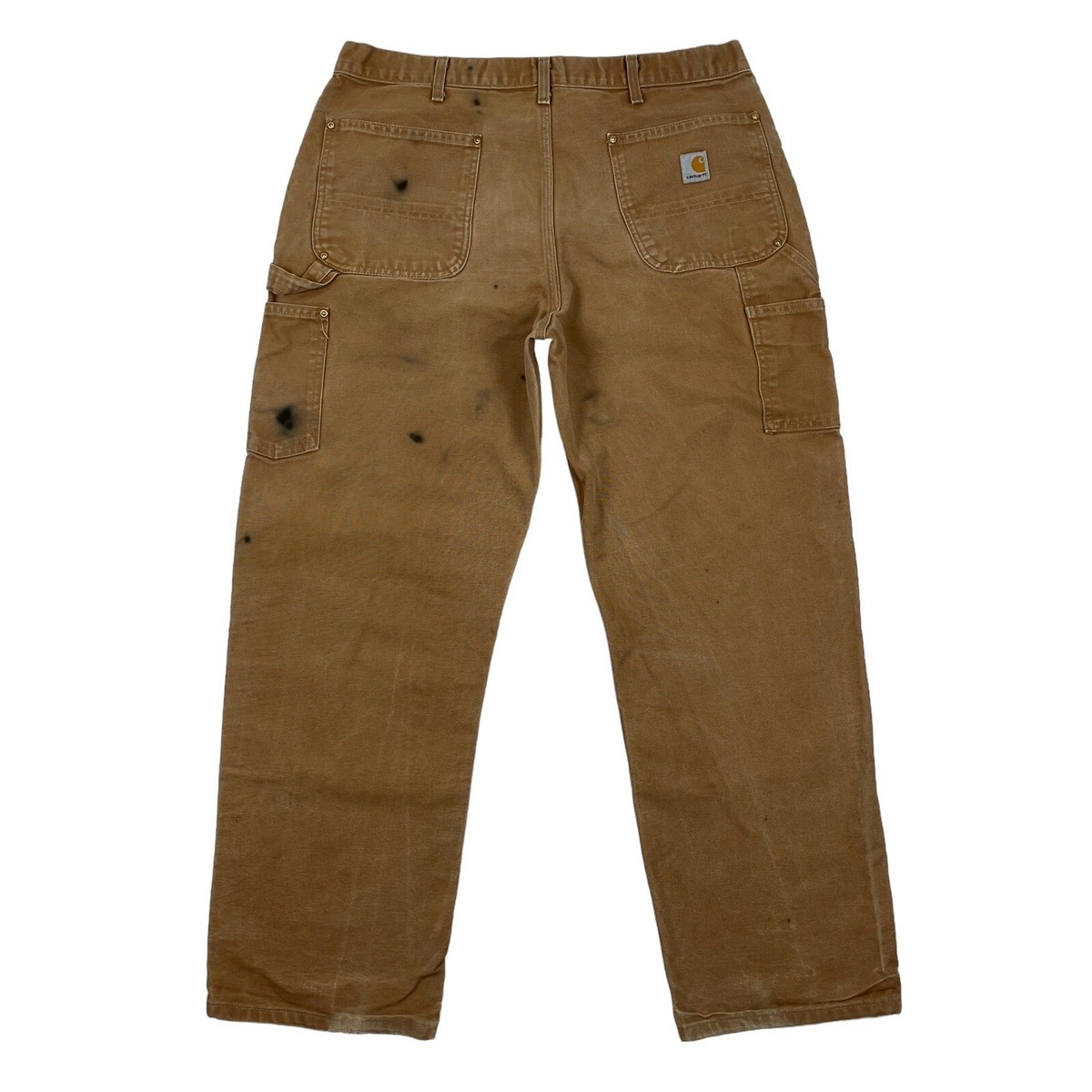 Carhartt B01 BRN Brown Distressed Firm Duck Double Front