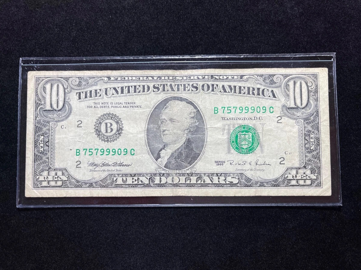 $10 1995 US Small Size Paper Money Notes for sale | eBay