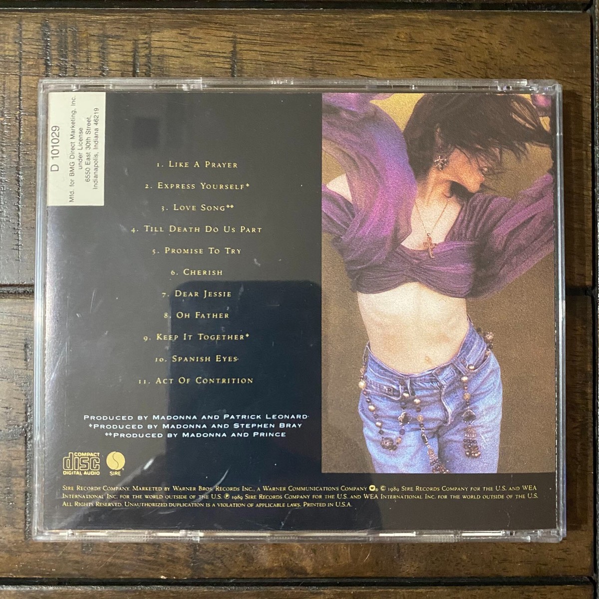 MADONNA - LIKE A PRAYER (CD) 1989!!! RARE!!! SIRE RECORDS 9 25844