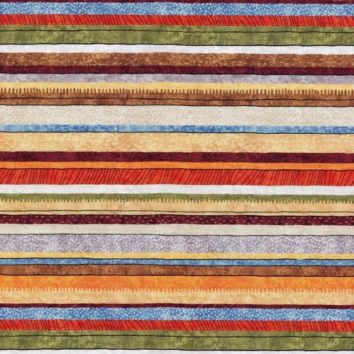 Striped Fungi Mushroom Fan Club Orange Quilt Sew Fabric MICHAEL MILLER - 第 1/1 張圖片