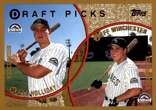 1999 Topps #442 Matt Holliday Jeff Winchester RC Colorado Rockies