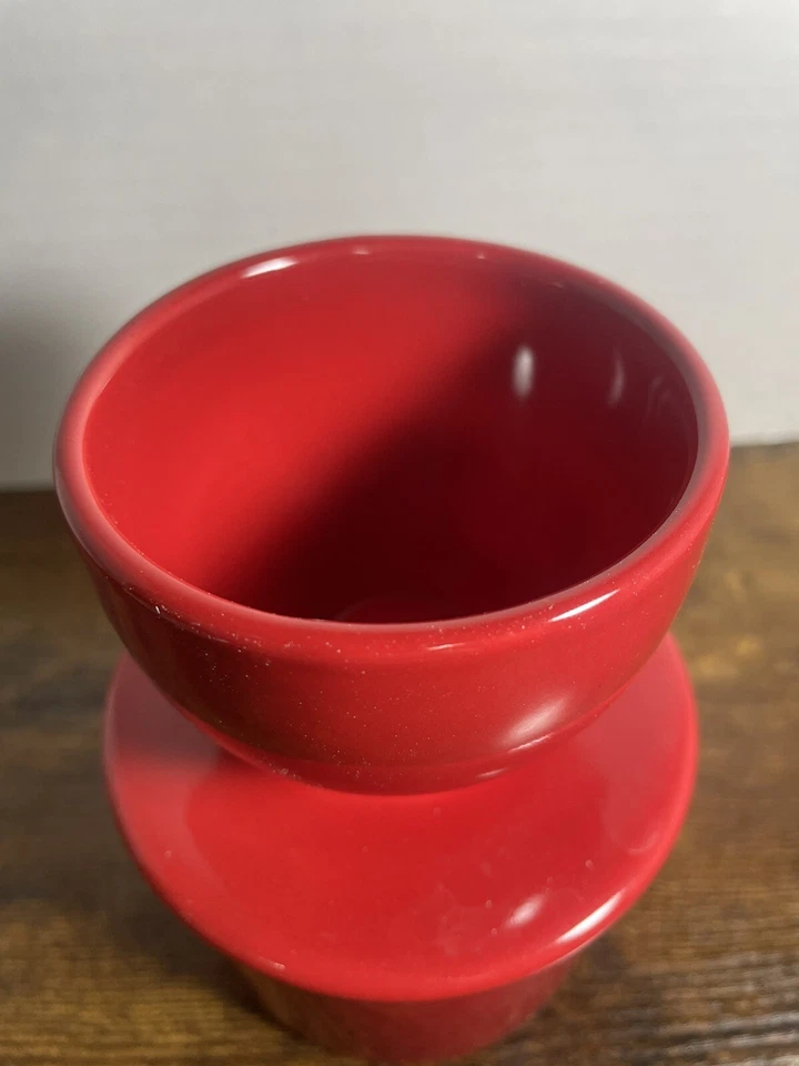 The Original Butter Bell crock 2003 by L. Tremain French Ceramic  Red - Image 4 of 4