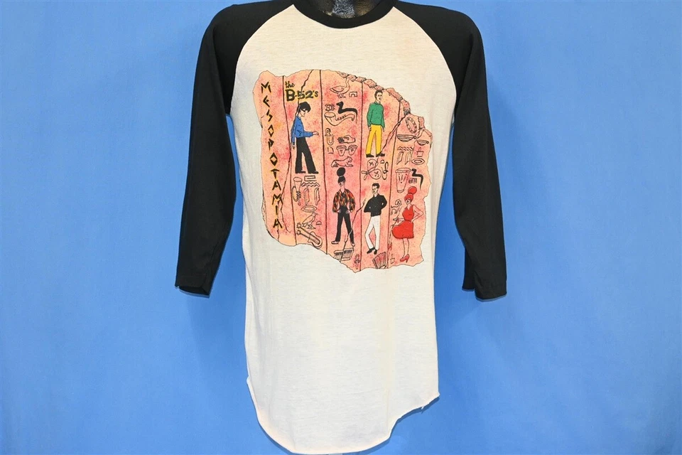 vtg 80s B-52S MESOPOTAMIA HIEROGLYPHICS ALBUM COVER NEW WAVE t-shirt MEDIUM M - Image 2 of 4