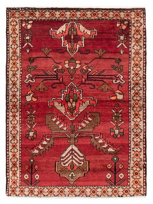 Traditional Vintage Hand-Knotted Carpet 3'7'' x 4'9'' Wool Area Rug