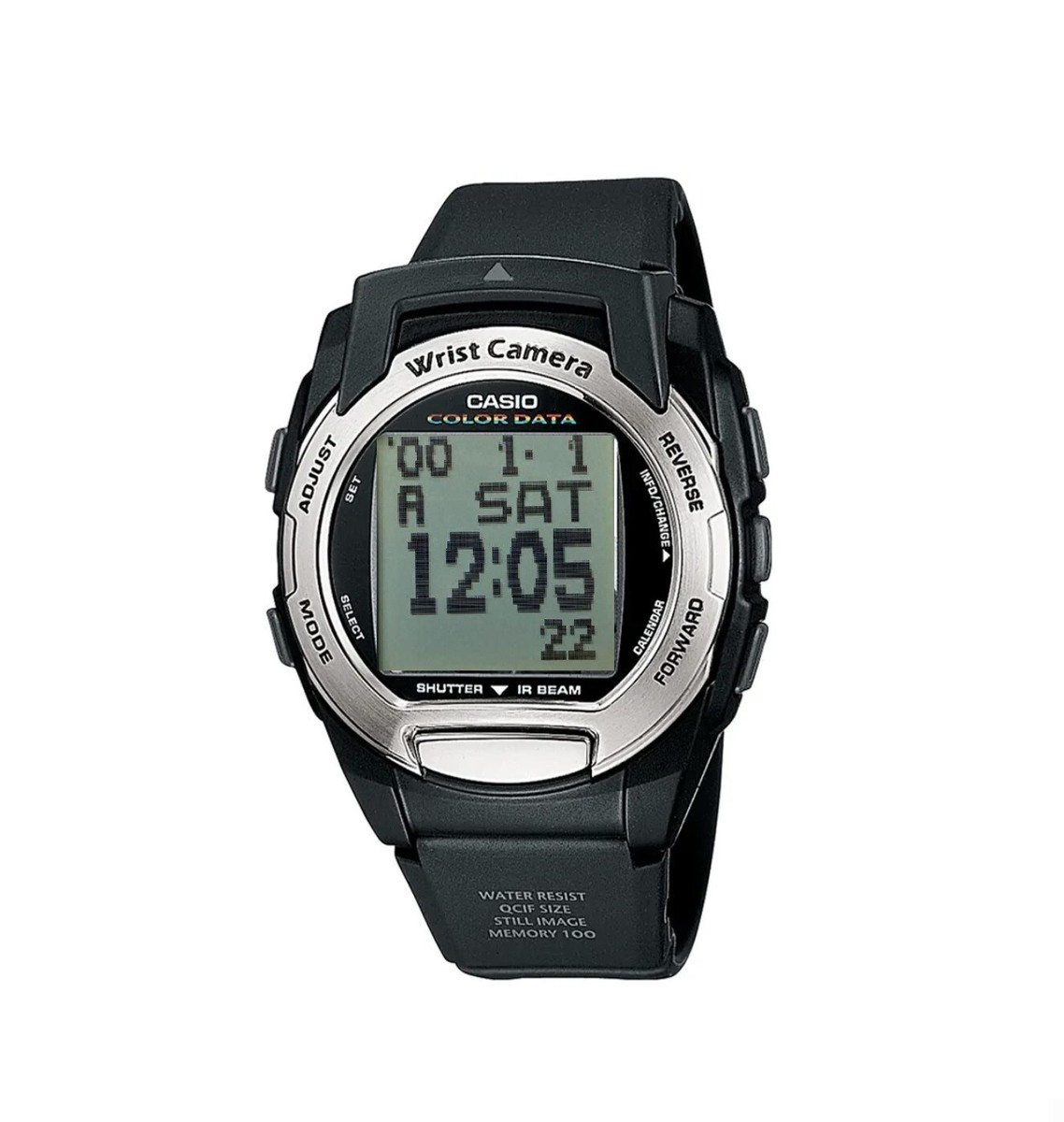 Casio Color Wrist Camera Watch Silicone Band w/Infrared