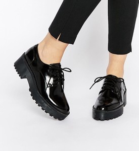 black patent platform shoes