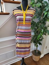 ILE NewYork Women's Polyester Sleeveless Round Neck Knee Length Dress  Size 20W