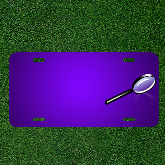 Custom Personalized License Plate with Name Magnifying Lens Magnifier