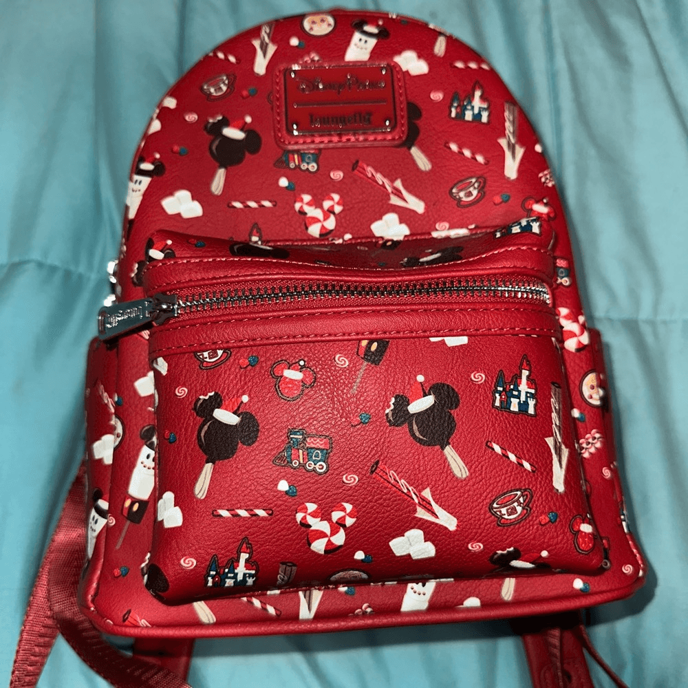 Disney Parks Christmas Snacks Loungefly mini backpack | eBay display picture 1