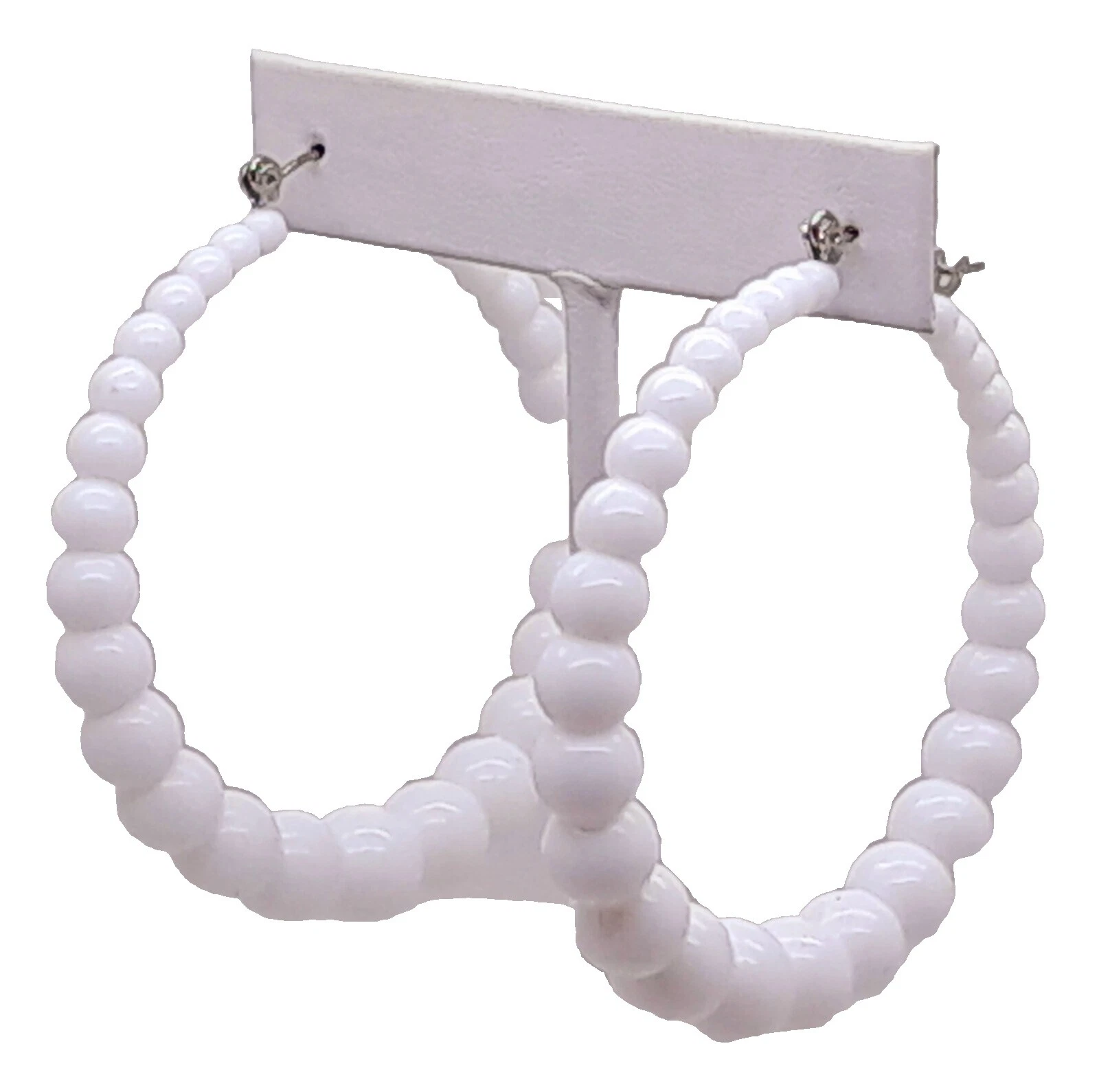 Pendientes de Moda Aro De Plástico Blanco