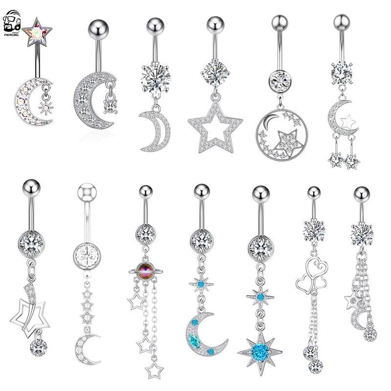 Stars with belly shop button piercings