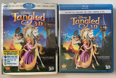 Tangled Blu-ray/DVD, 2011 4-Disc Set Includes Digital Copy 2D/3D w