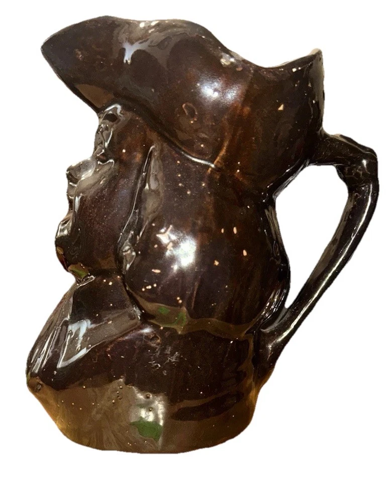 Jarra o jarra Toby cerámica marrón Foto 3 de 4