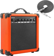 Electric Guitar Amp 20 Watt Amplifier Portable Amp with Headphone Input Gain Pow