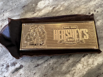 HERSHEY'S Collectable Golden Bar Paperweight-100TH Anniversary 1894-1994