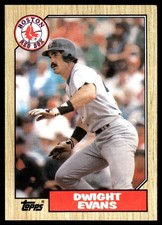 Dwight Evans 1987 Topps #645 Boston Red Sox MLB READ FREE SHIPPING AutographDen