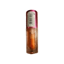 Revolution Glaze Lip Oil Glam Pink Cherry Scented 0.15 oz w/ Hyaluronic - Sealed