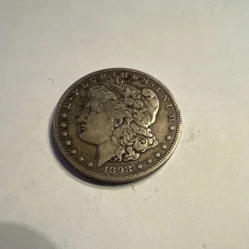 1898 Morgan Silver Dollar $1 Silver Coin Circulated Business Strike