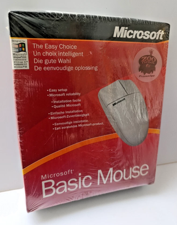 Vintage Microsoft Basic Mouse PS2 PC New Sealed - Image 2 of 4