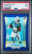 2024 PANINI PRIZM DECA NFL #194 Tyreek Hill Miami Dolphins Blue Prizm /149