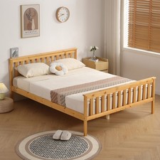 King Size Bed Pine 5ft KingSize Bed Wooden Frame Pine