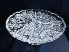 Czech bohemia crystal glass - cut plate 23cm/9"