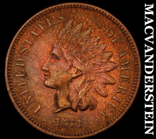 1873 Indian Head Cent- Open 3- Extra Fine Semi Key Better Date No Reserve #J515