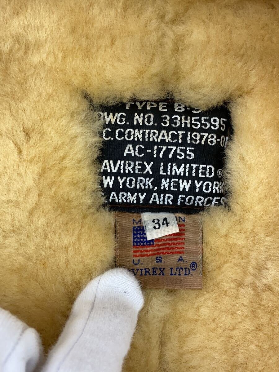 Avirex Flight Jacket/34/Sheepskin/Brw/Ac-17755/Made In Usa/B