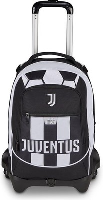Seven Trolley School Jack 3 Wheels Juventus, Black, 33L, Collapsible, Cross-over