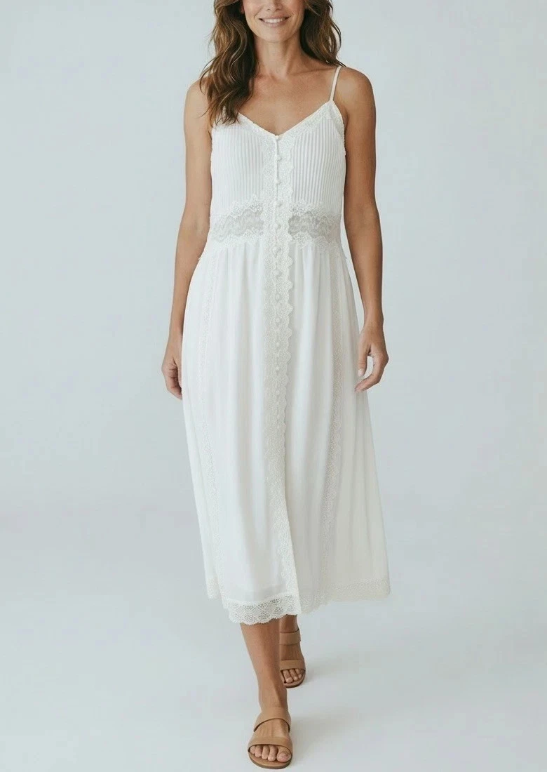 White Chiffon Slip Dresses for Women for sale | eBay