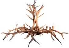 Handmade Elk Antler Chandelier-Authentic, UL-Listed